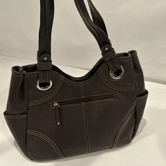 Tignanello Brown Leather Shoulder purse - Picture 2 of 8